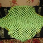 lime blanket of pompons