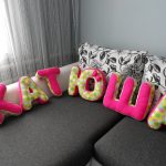 letters pillows decor