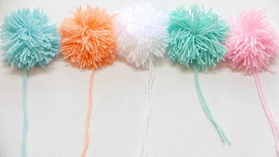 multi-colored pompons