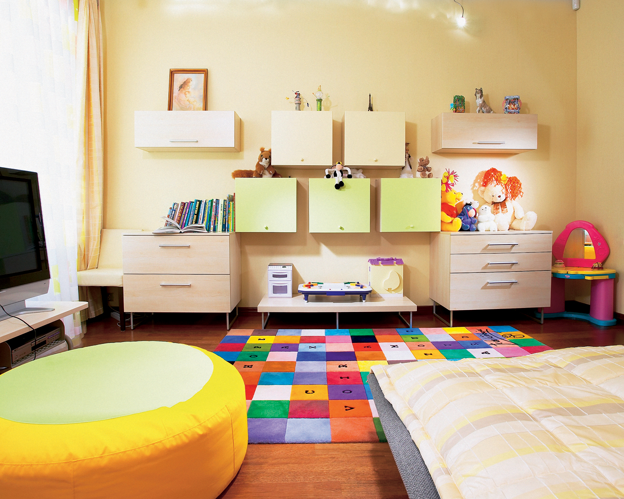 Ideje za dekoriranje dječjih tepiha