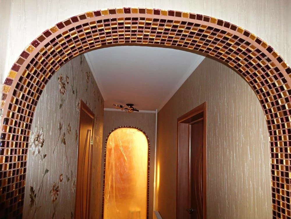 arch design in the apartment photo mosaic