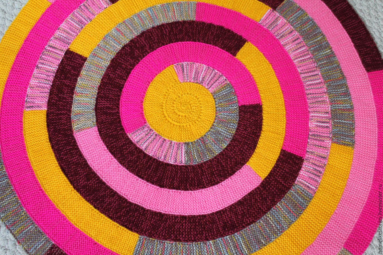 round knitted rug