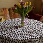 crocheted tablecloth round