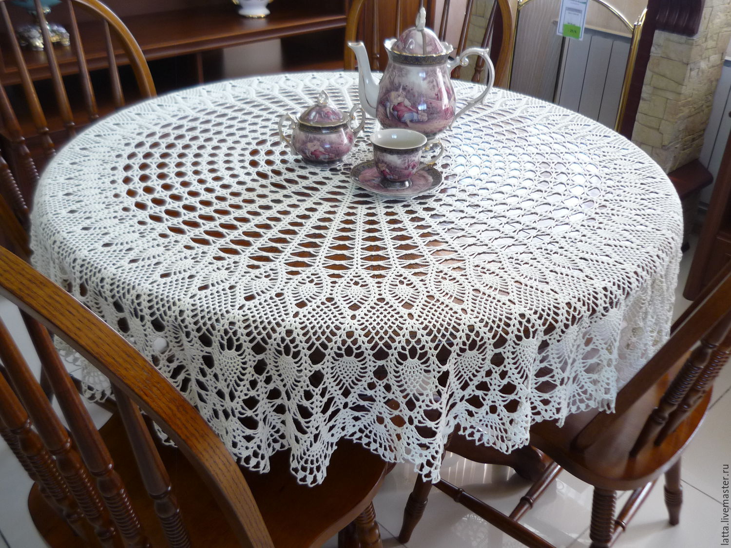 crocheted tablecloth for home