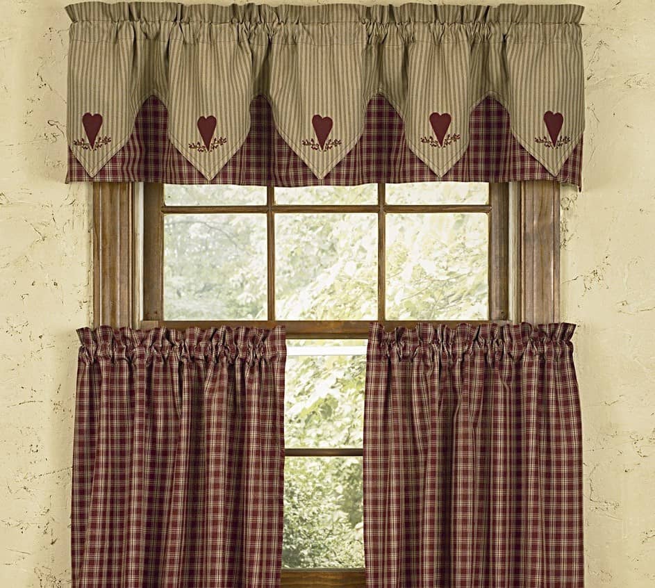 short curtains country