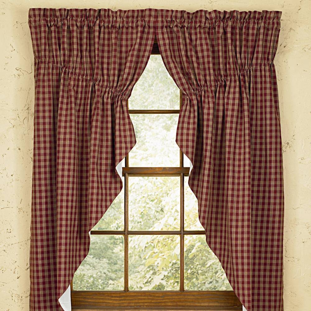short curtains country