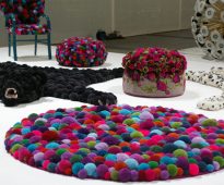 rug made of pompons do it yourself photo design