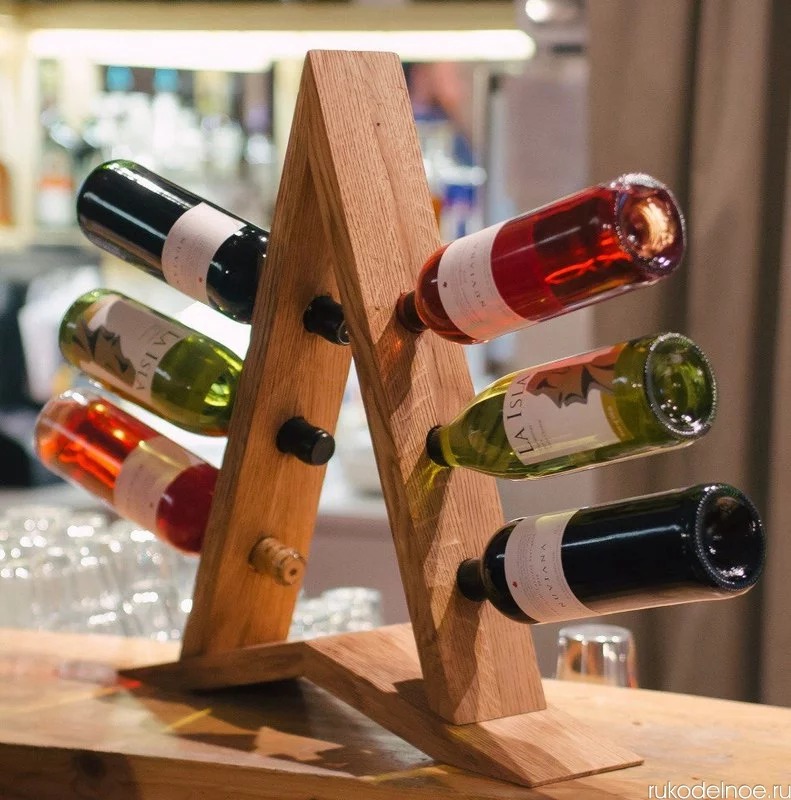 pomysły na stojaki na butelki wina