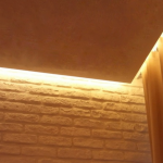 osvětlení záclony interiér