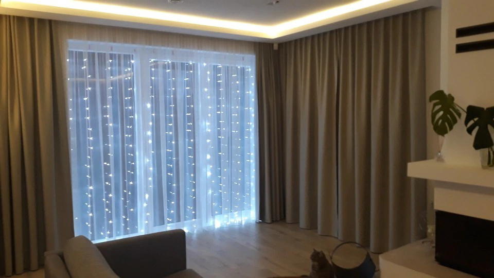 lighting curtains interior photo