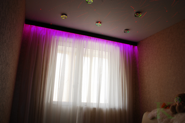 lighting curtains in the nursery