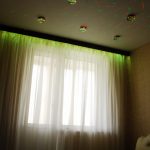Možnosti osvětlení LED clony foto