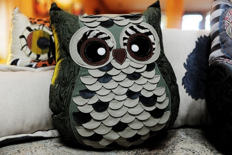 pillow owl na mga ideya sa larawan