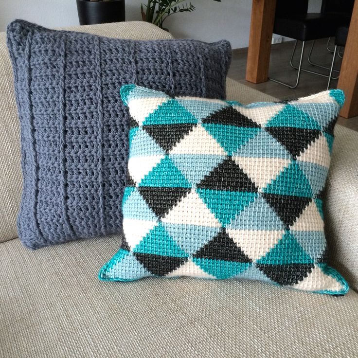 knitted pillow photo decor