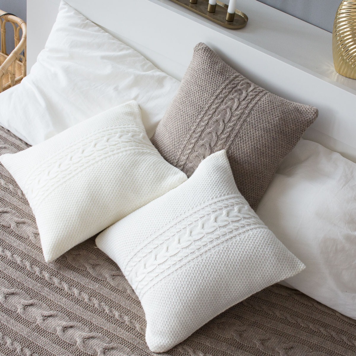 knitted pillow design photo