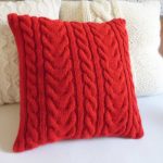 knitted photo pillow