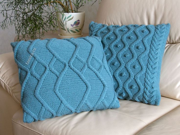knitted pillow photo