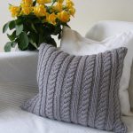 pillow knitted interior photo