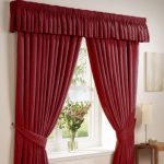 curtains on the drawstring maroon