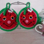 crochet pot holders watermelon