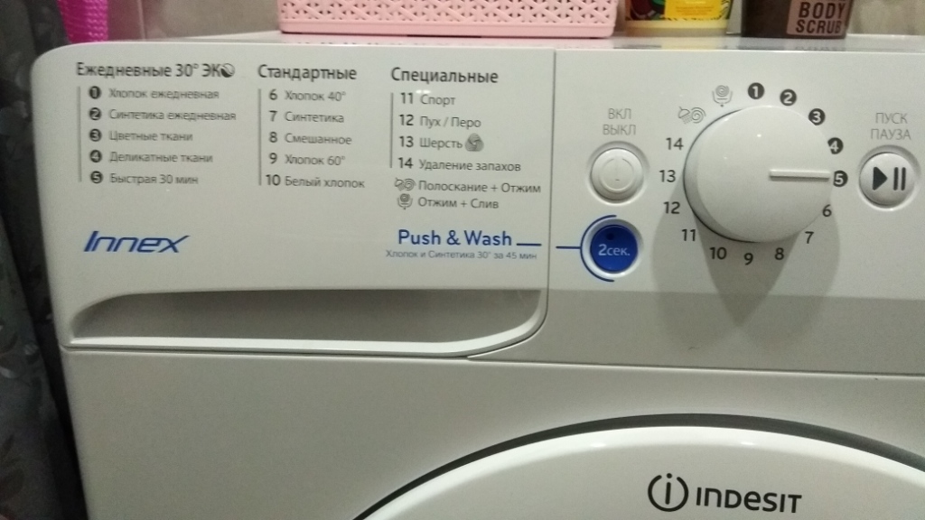 washing modes