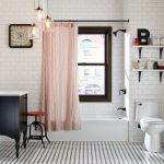 nápady design koupelnové záclony
