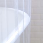 banyo dekoru için perdeler fotoğraf