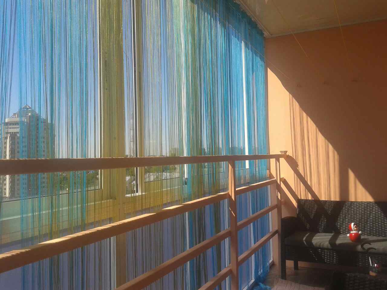 curtains on the balcony