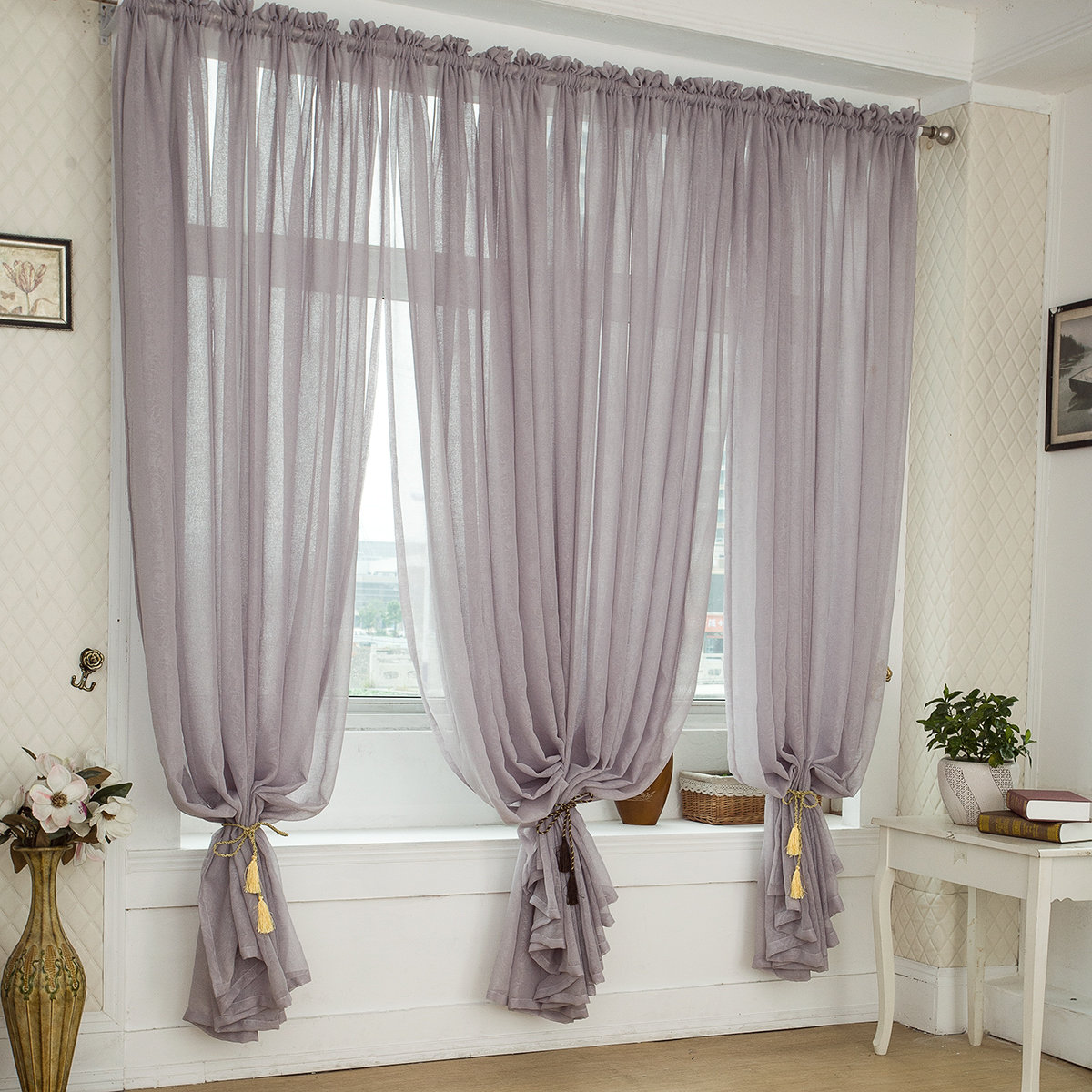 Curtains drawstring design