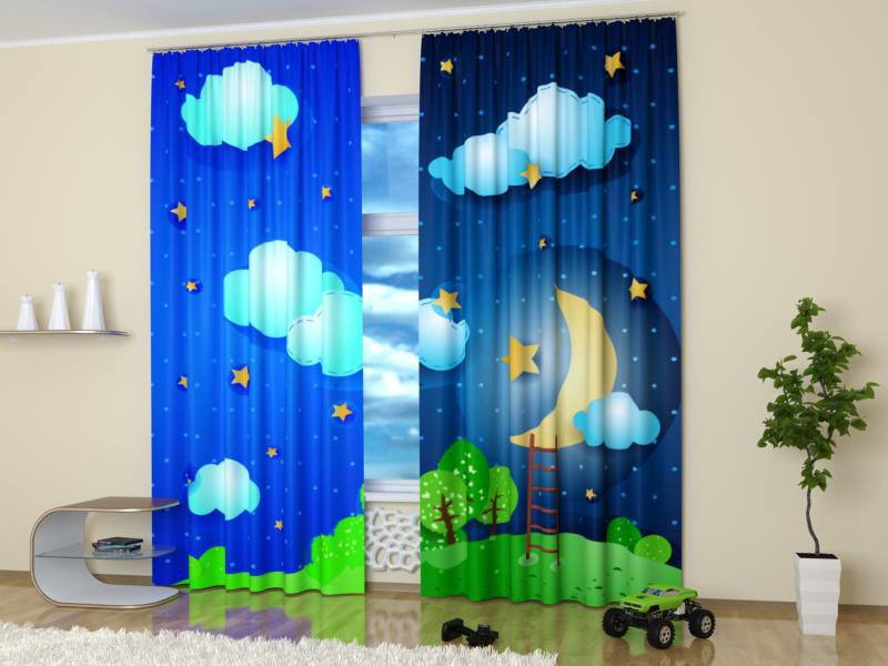 curtains with stars in the nursery