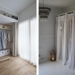 curtains in the dressing room instead of the door interior ideas