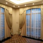 suspended ceiling and curtains classic style