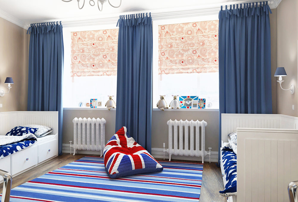 Curtains in the room of a teenager boy photo options