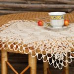 naka-crocheted tablecloth