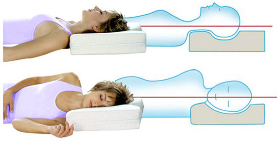 back and neck on ortho pillow