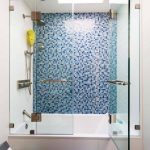 glass curtain for the bathroom design
