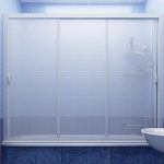 glass curtain for the bathroom interior ideas