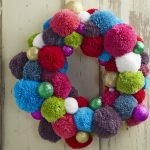 pompom rug wreath
