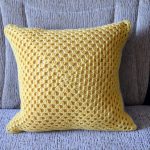 knitted pillow with cover