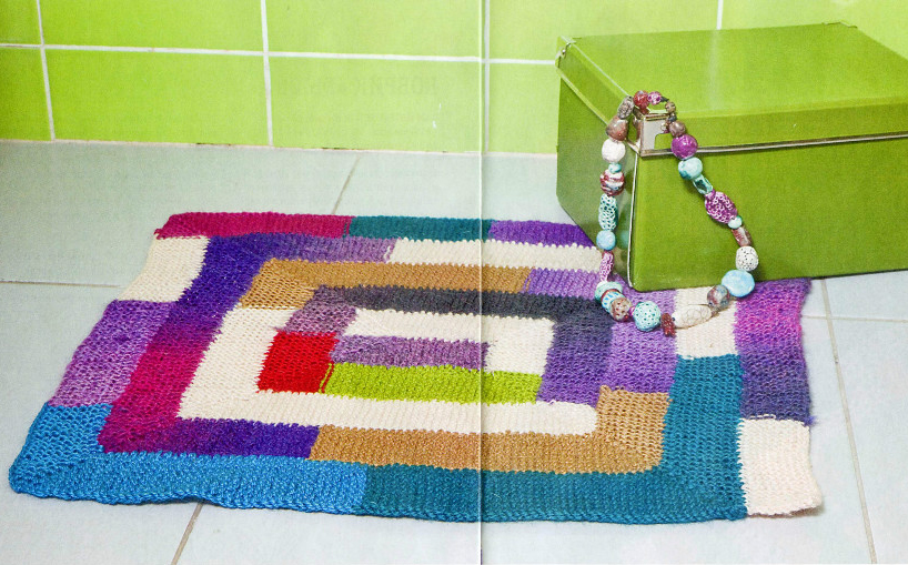 pomysły na dywany z dzianiny we wnętrzu