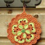 Crochet krukhållare foto design